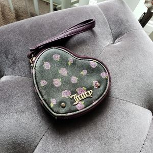 Juicy couture heart wristlet wallet